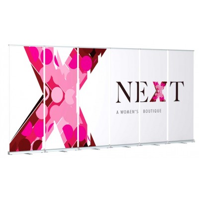 Retractable Roll up Wall Display Showcase Kit - 6 Stand